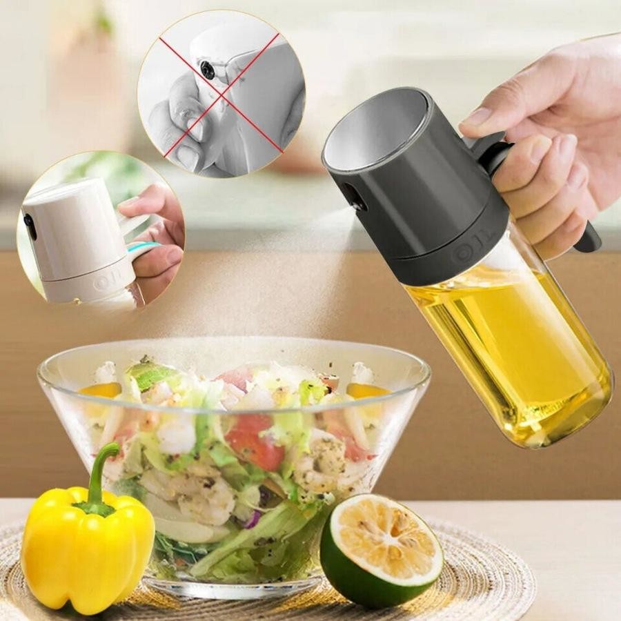 2 in 1 Oil Spray Bottle – Dual Function Oil Dispenser for Kitchen Cooking