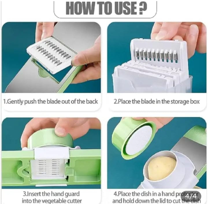 5-in-1 Stainless Steel Multifunctional Vegetable & Fruit Slicer