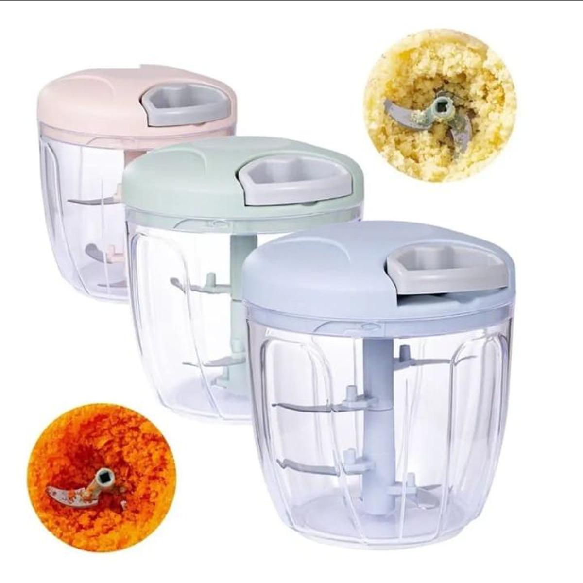 5-Blade 900ML Manual Food Chopper โ Quick & Easy Kitchen Chopper