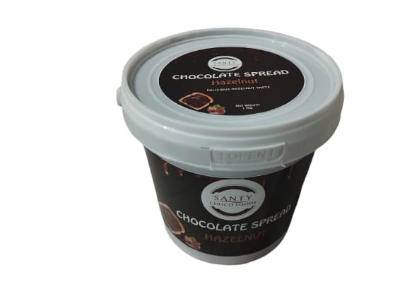 SANTY Chocolate Spread Hazelnut 1 KG - Creamy Chocolate Spread for Toast, Waffles & Desserts