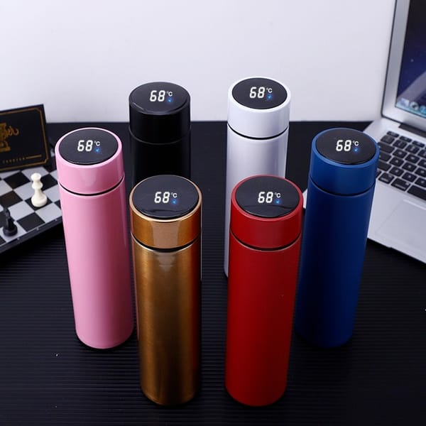 Smart Temperature Flask 500ml – Stainless Steel Thermal Bottle with LED Display