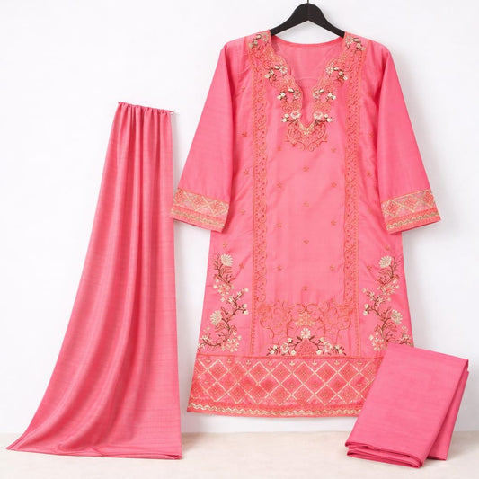 Eid Special Cotton 3PC Suit – Elegant Lounge Collection ✨