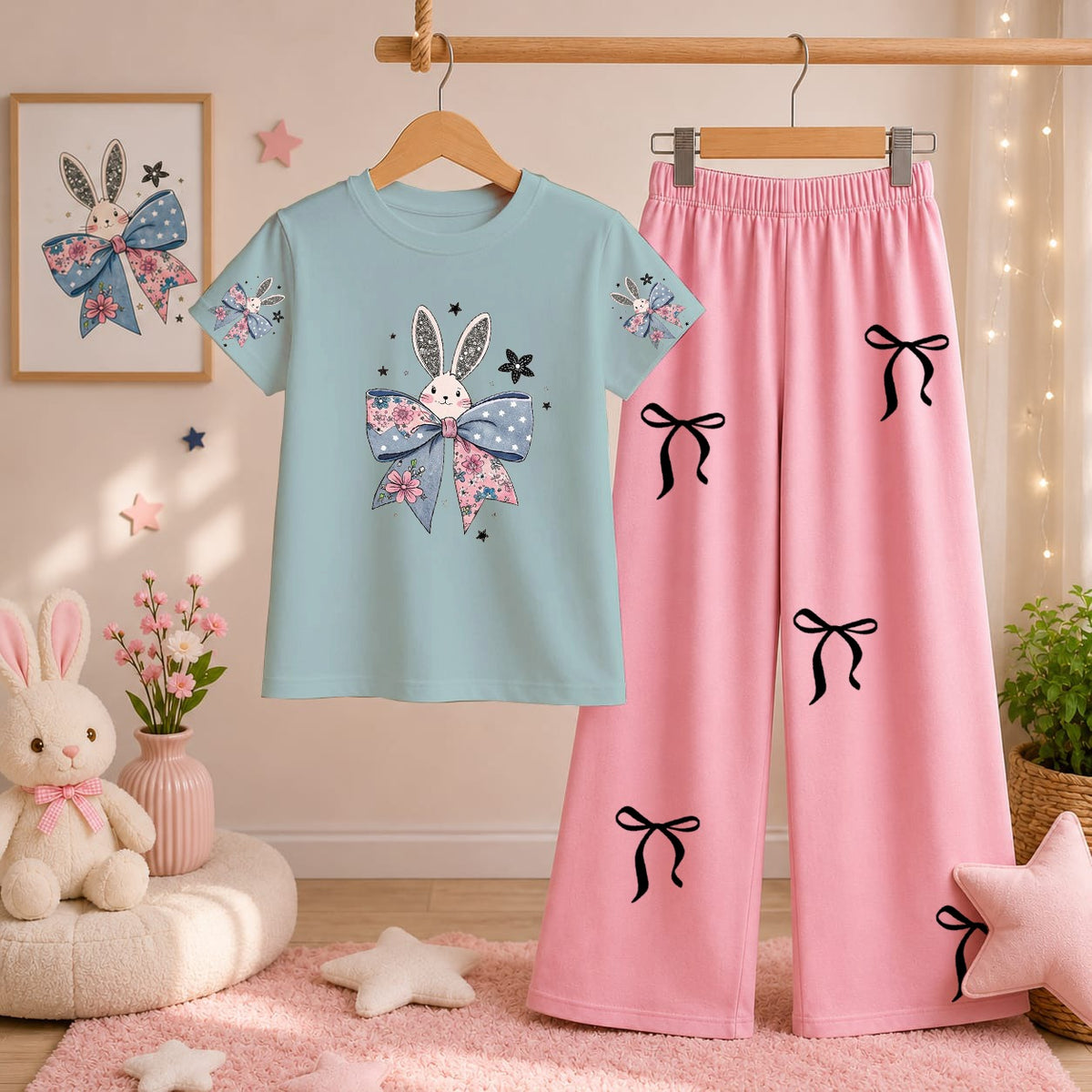Kids T-Shirt & Flapper 2-Piece Set | 3D Digital Print