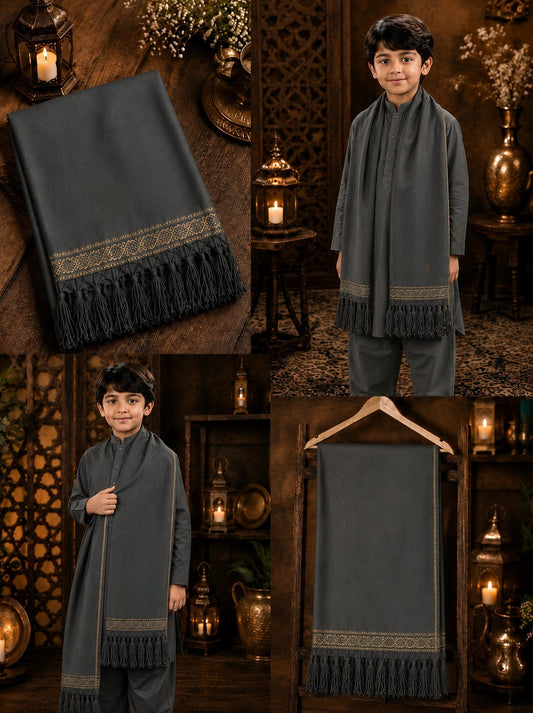 Premium Wool Pashmina Plain Shawl for Kids