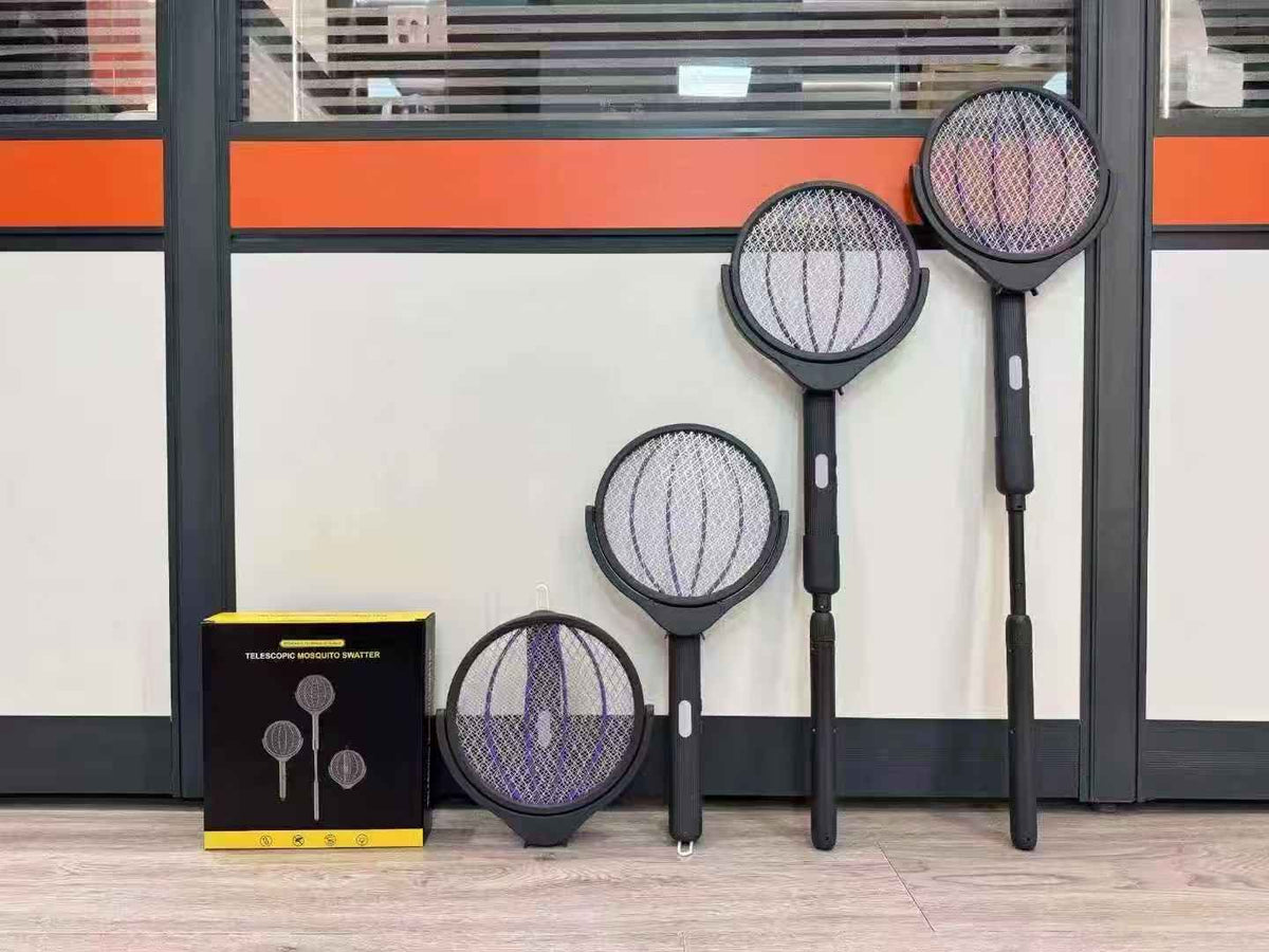 Telescopic Electric Mosquito Killer Racket – 3-in-1 Extendable Bug Zapper