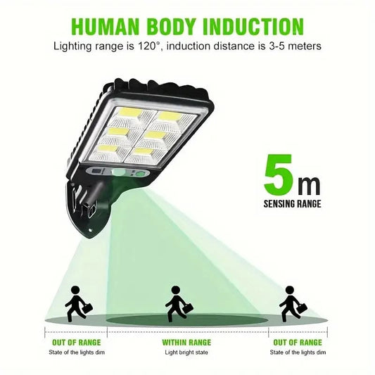 200W Solar-Powered Outdoor Street Light with Remote Control & Motion Sensor