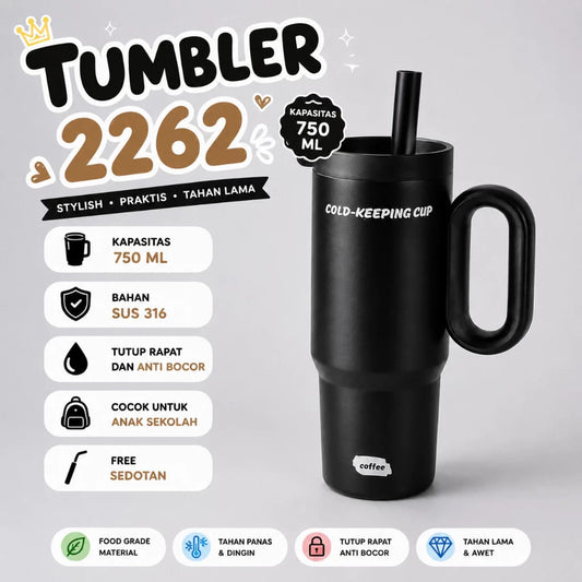 30oz Insulated Travel Tumbler with Handle & Straw – Stylish Reusable Water Cup