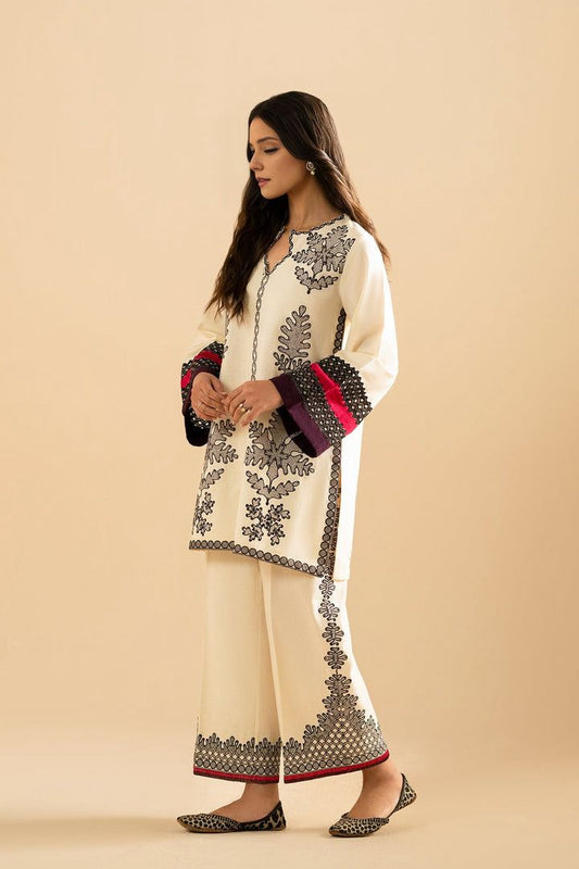 Swiss Bloom Digital Print 2Pc Suit - Swiss Lawn Fabric