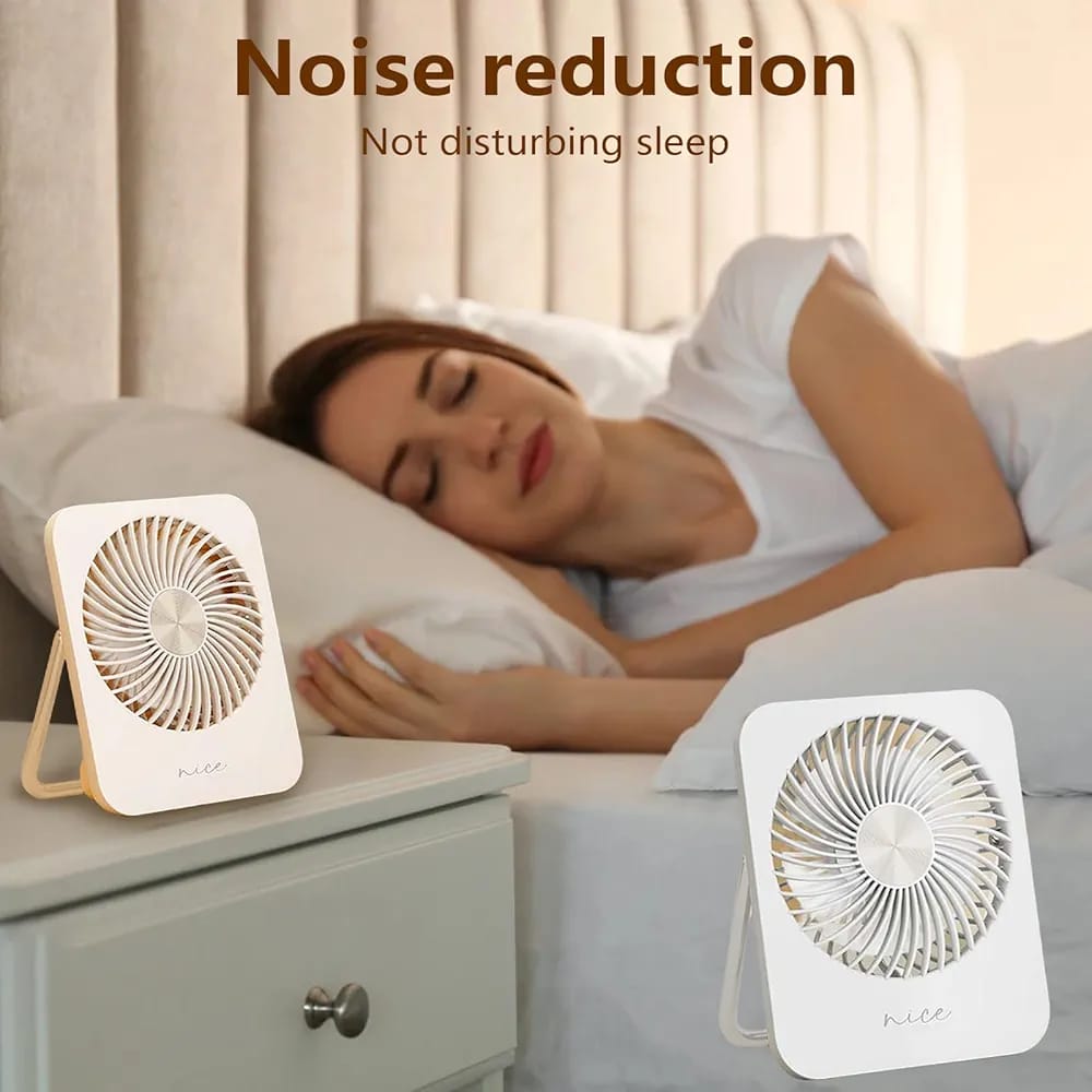 Portable USB Mini Desk Fan with 180° Adjustable Angle – Silent Cooling Air Circulator for Home & Office