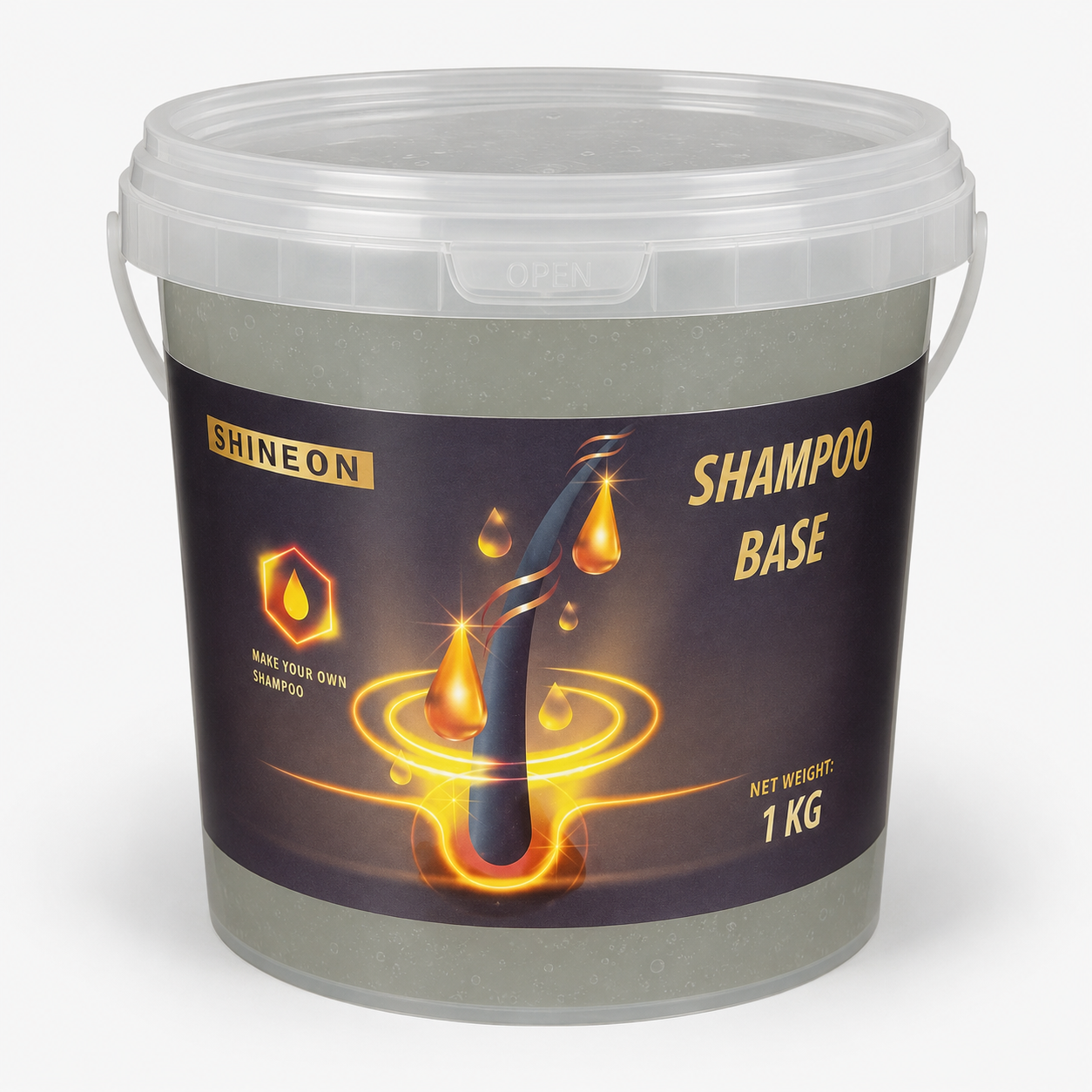 Shine On Shampoo Base 1KG – DIY Liquid Shampoo Making Base | Ready-to-Use Transparent Shampoo Formula