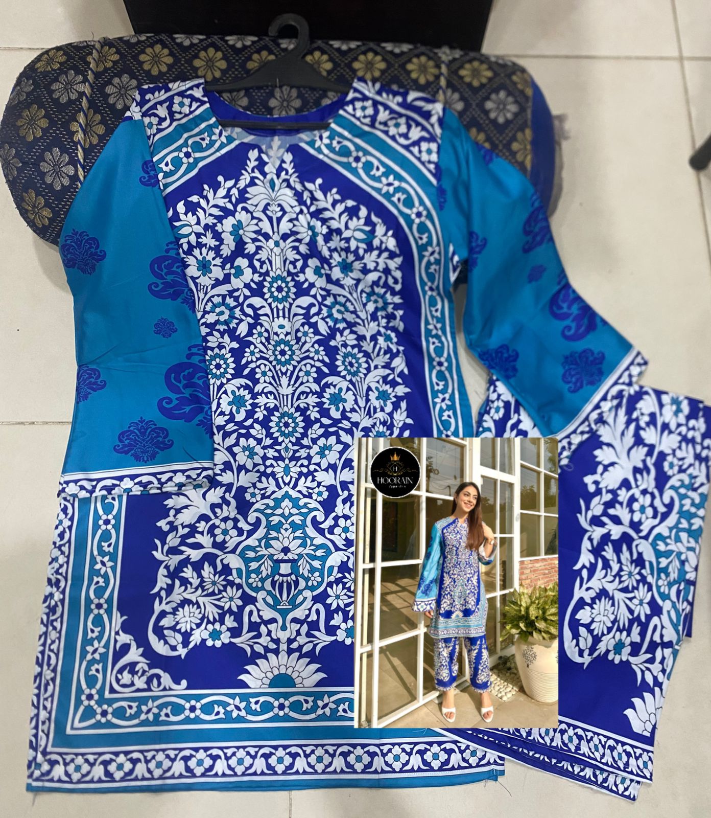 Ethereal Grace 2Pc Digital Print Ensemble – Swiss Lawn Edition