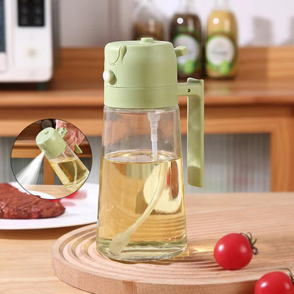 2 in 1 Oil Spray Bottle – Dual Function Oil Dispenser for Kitchen Cooking