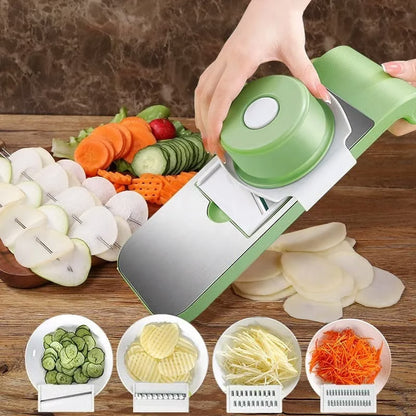 5-in-1 Stainless Steel Vegetable Cutter | Fast, Safe & Effortless Chopping