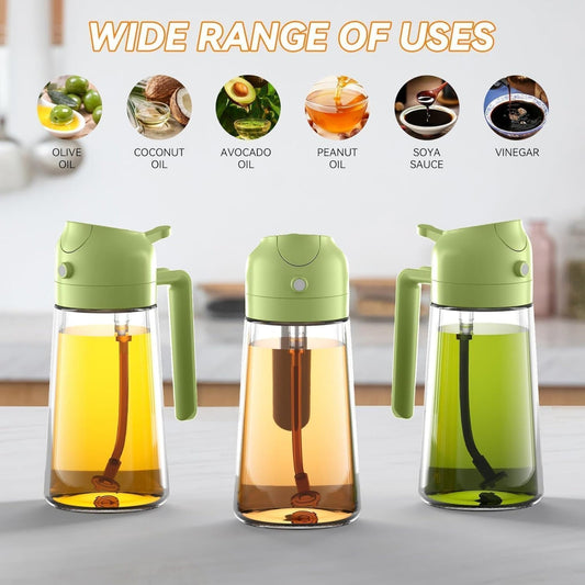2 in 1 Oil Spray Bottle – Dual Function Oil Dispenser for Kitchen Cooking
