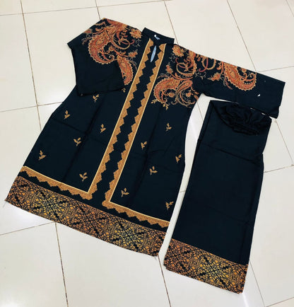 2Pc Swiss Lawn Digital Printed Suit – Stylish Shirt with Bell Bottom Trouser