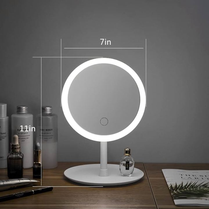 Title: LED Makeup Mirror Rechargeable – Portable Lighted Vanity Mirror with USB Charging