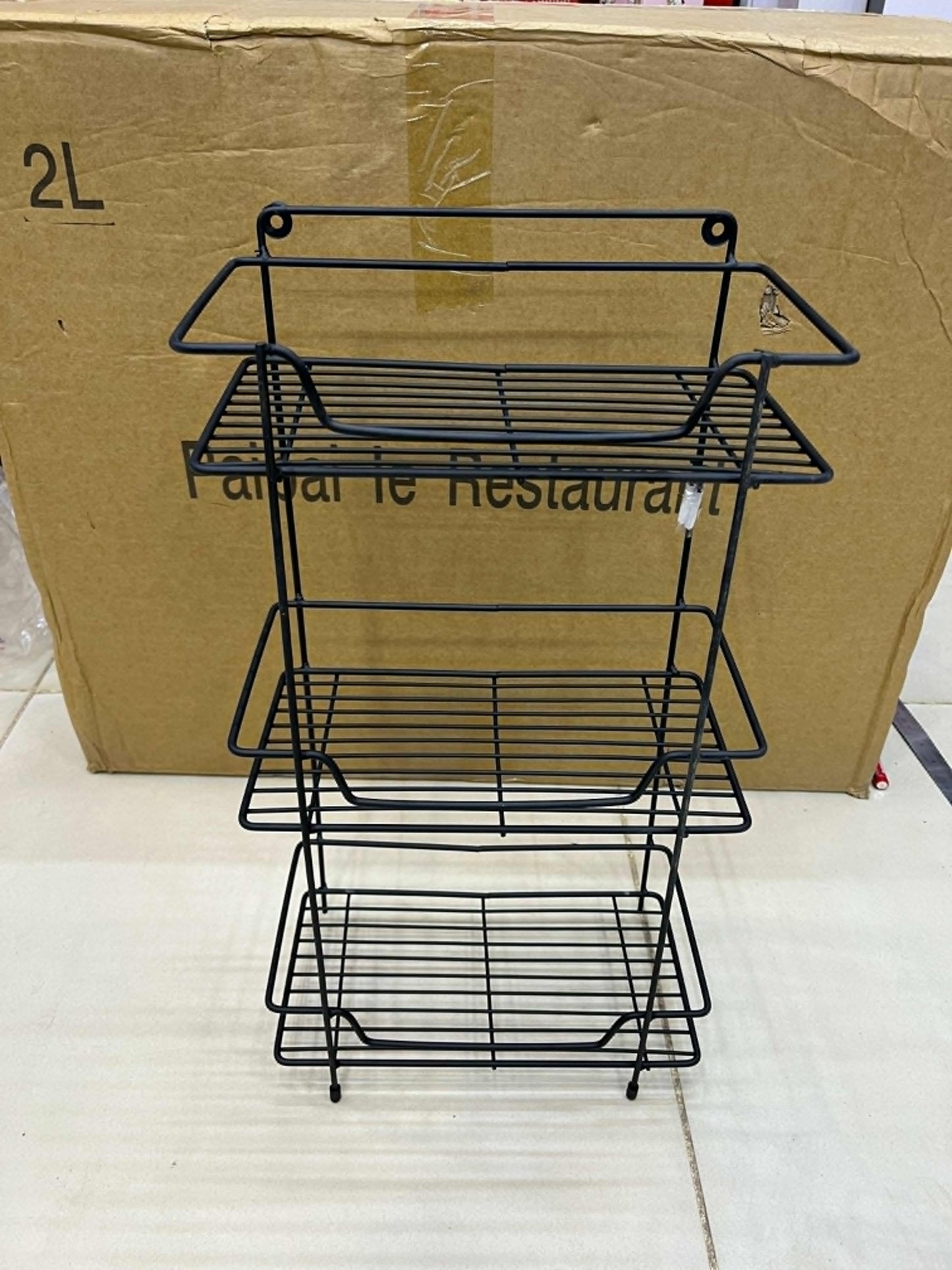 3 Tier Square Storage Organizer Rack | Multipurpose Kitchen & Bathroom Shelf Stand