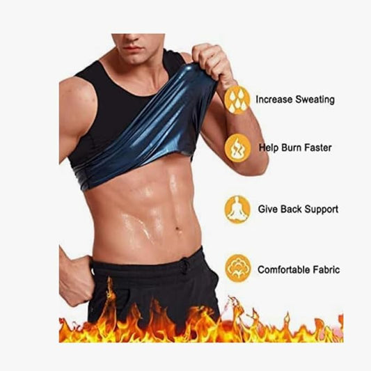 Suana Men Sweat Shaper and Sliming Vest for Weight Loss, Exercises and Fitness Fat Burning Shaper Tummy tucker Shapewear for Men