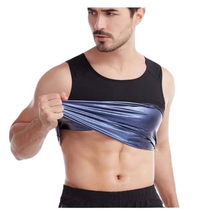 Suana Men Sweat Shaper and Sliming Vest for Weight Loss, Exercises and Fitness Fat Burning Shaper Tummy tucker Shapewear for Men