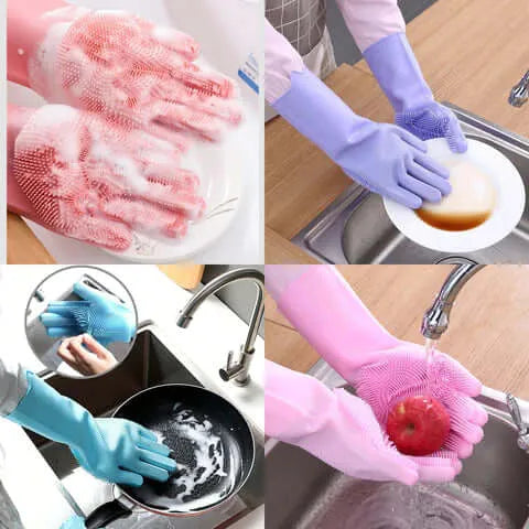 Silicone Dishwashing Gloves – Durable, Heat-Resistant & Multi-Functional