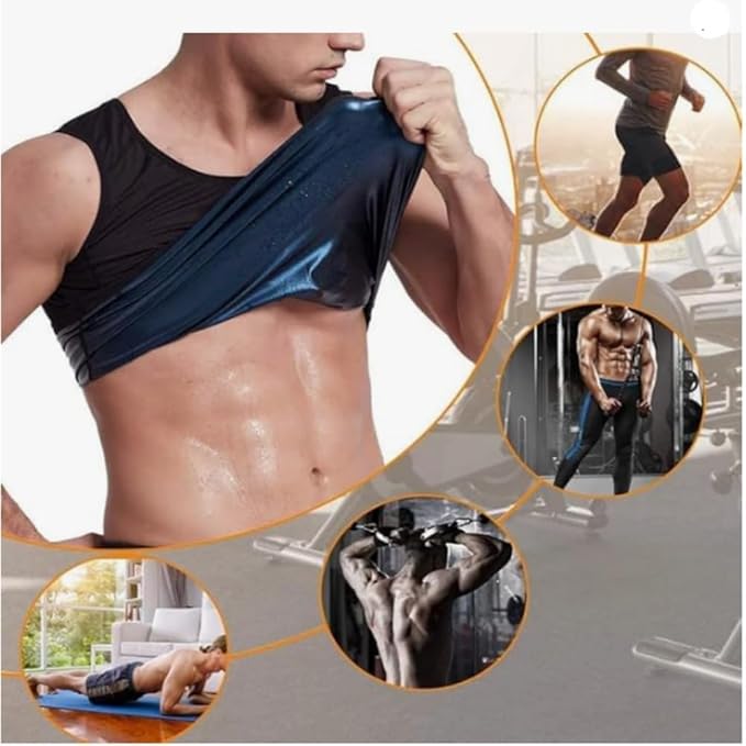 Suana Men Sweat Shaper and Sliming Vest for Weight Loss, Exercises and Fitness Fat Burning Shaper Tummy tucker Shapewear for Men