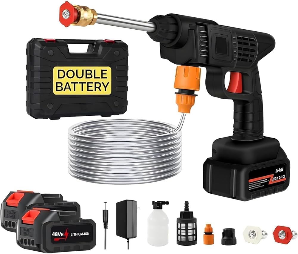 Portable Powerful High Pressure 48V Max Power Cordless Car Wash Water Jet Foam Gun