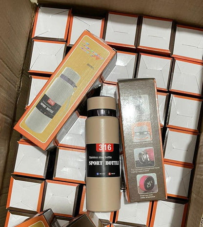 Smart Temperature Flask 800ml – Stainless Steel Vacuum Sports Water Bottle with LED Display