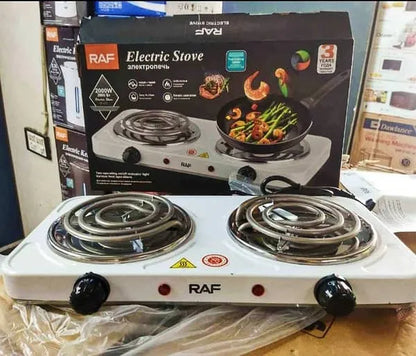 RAF R.8020B Double Electric Stove – 2000W Dual Burner Cooker