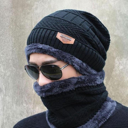 Winter Premium Fur-Lined Beanie & Neck Warmer Set