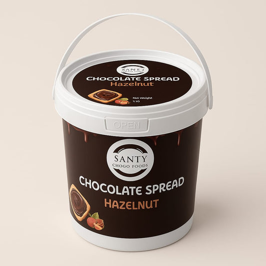 SANTY Chocolate Spread Hazelnut 1 KG - Creamy Chocolate Spread for Toast, Waffles & Desserts