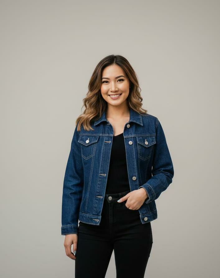 Classic Denim Jacket For Female