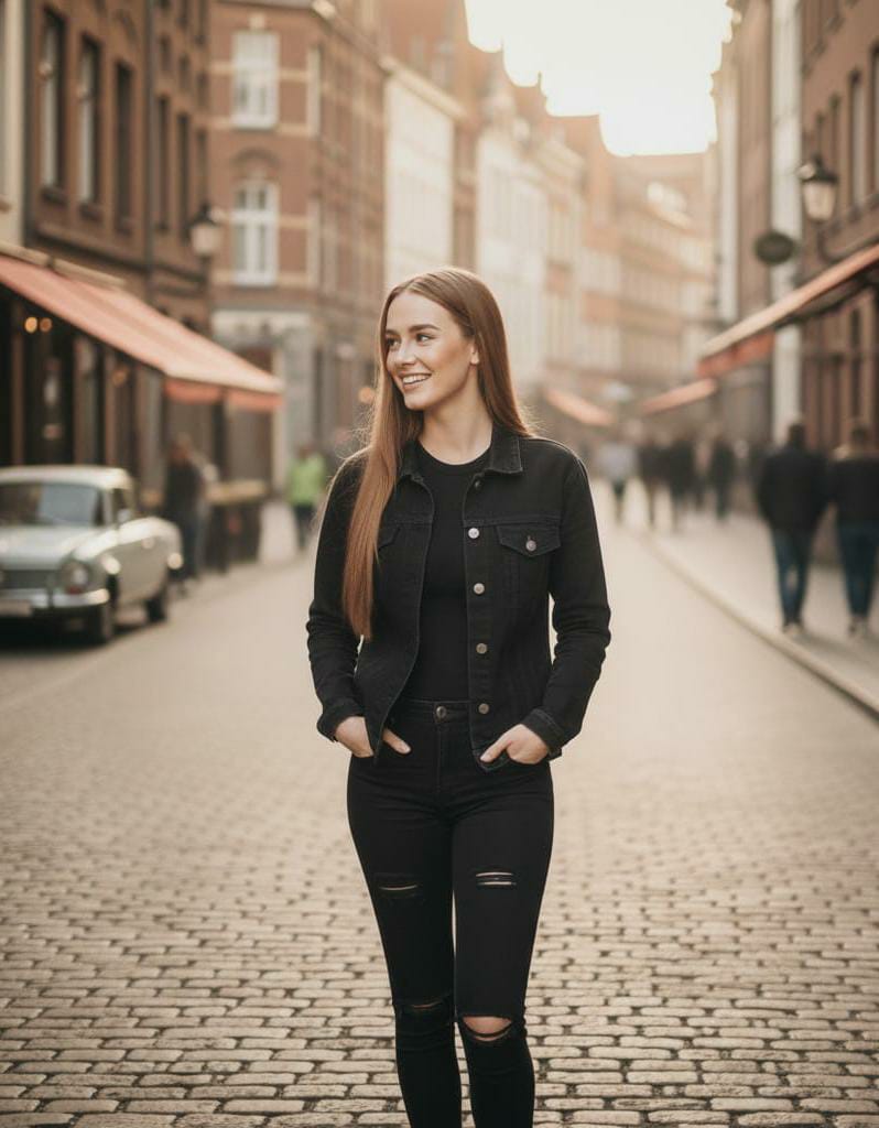 Classic Denim Jacket For Female