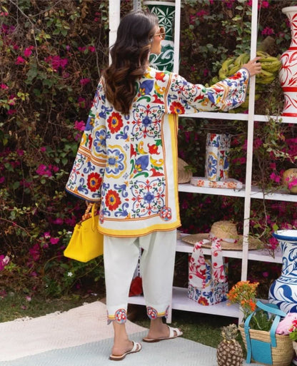 Floral Essence Digital 2Pc Suit | Premium Swiss Lawn Collection