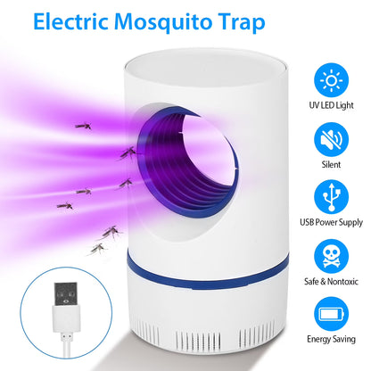 USB Powered Mosquito Killer Lamp – Electric UV LED Bug Zapper for Home, Bedroom, Office & Travel