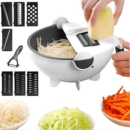 Wet Basket Vegetable Cutter – 2-in-1 Wash, Drain & Slice Kitchen Tool