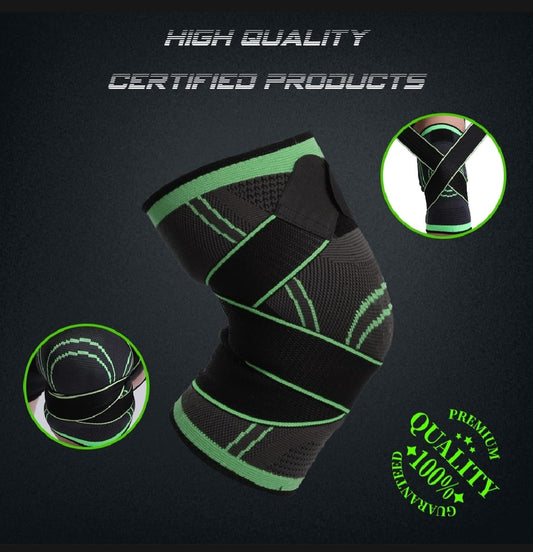 KNEE PROTECTOR SUPPORTER ADJUSTABLE PRESSURIZED COMPRESSION BRACE SLEEVE