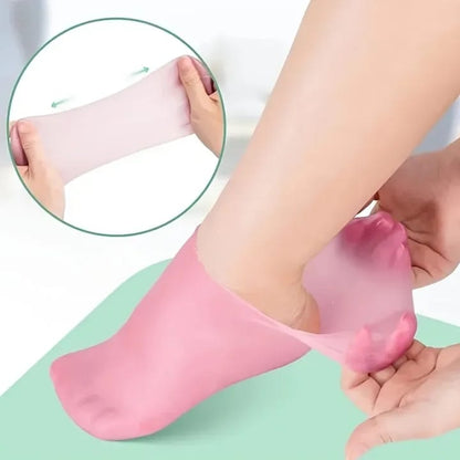 Soft Gel Silicone Foot Socks – 2 Pair Set for Women - Heel Repair & Moisturizing Care