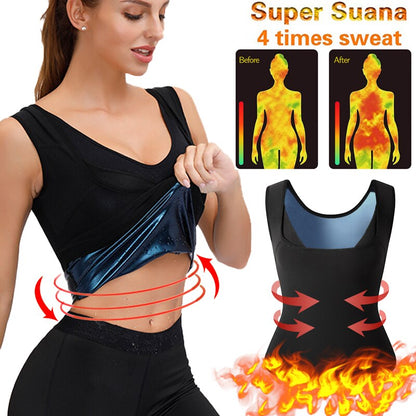Suana Women Sweat Shaper and Sliming Vest for Weight Loss, Exercises and Fitness Fat Burning Shaper Tummy tucker Shapewear for Women
