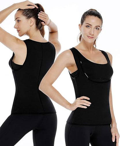 Suana Women Sweat Shaper and Sliming Vest for Weight Loss, Exercises and Fitness Fat Burning Shaper Tummy tucker Shapewear for Women