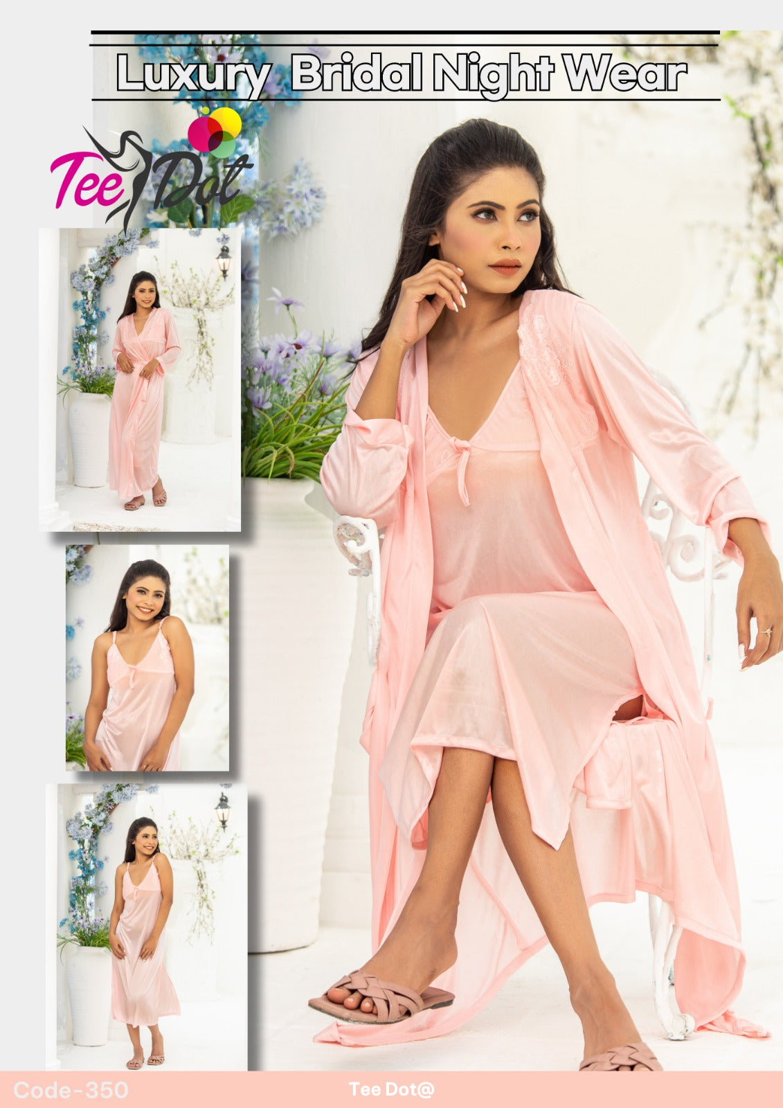 TEEDOT’s 2-Piece Silk Nightwear
