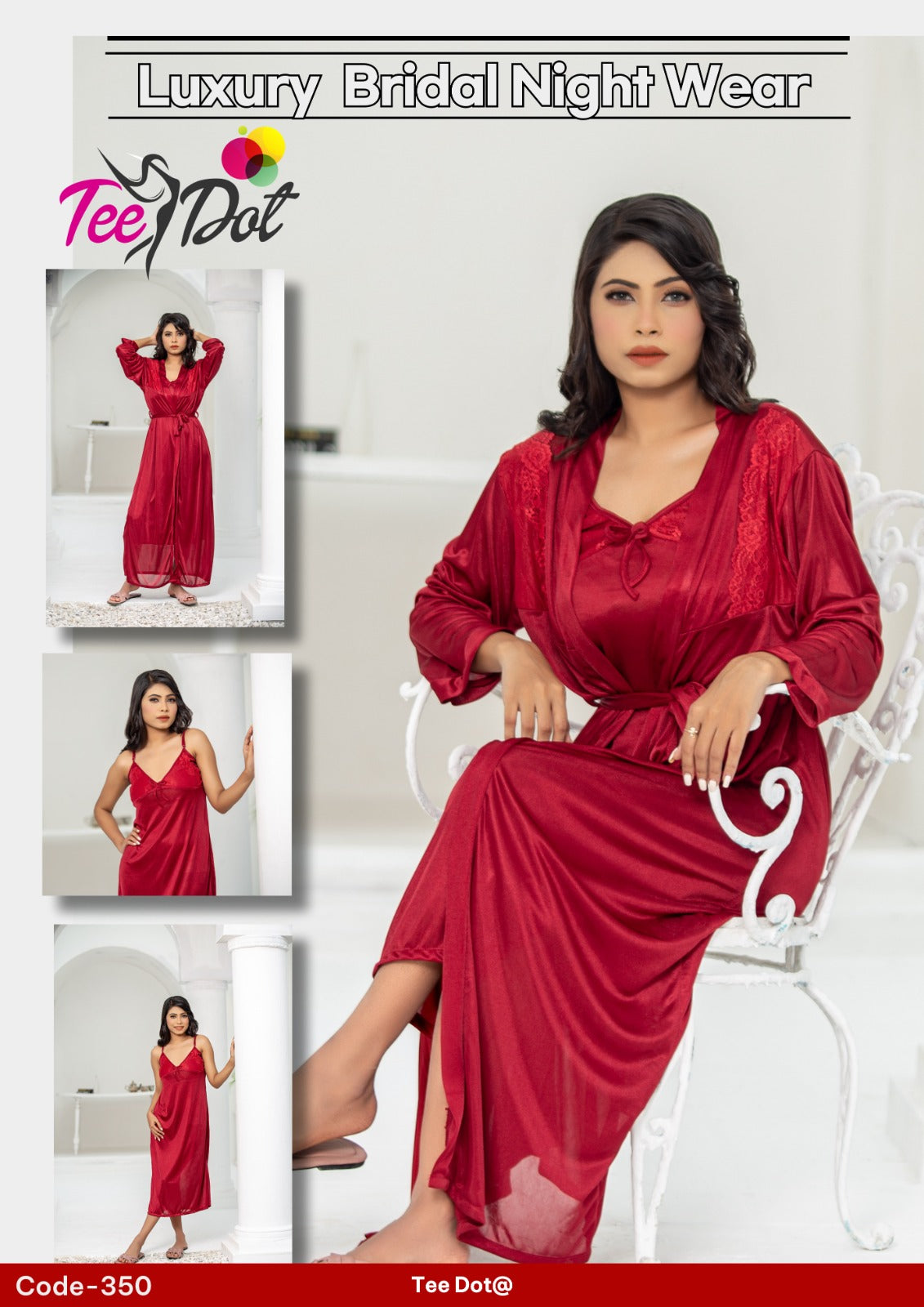 TEEDOT’s 2-Piece Silk Nightwear