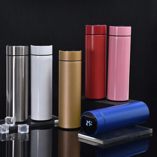 Smart Temperature Flask 500ml – Stainless Steel Thermal Bottle with LED Display