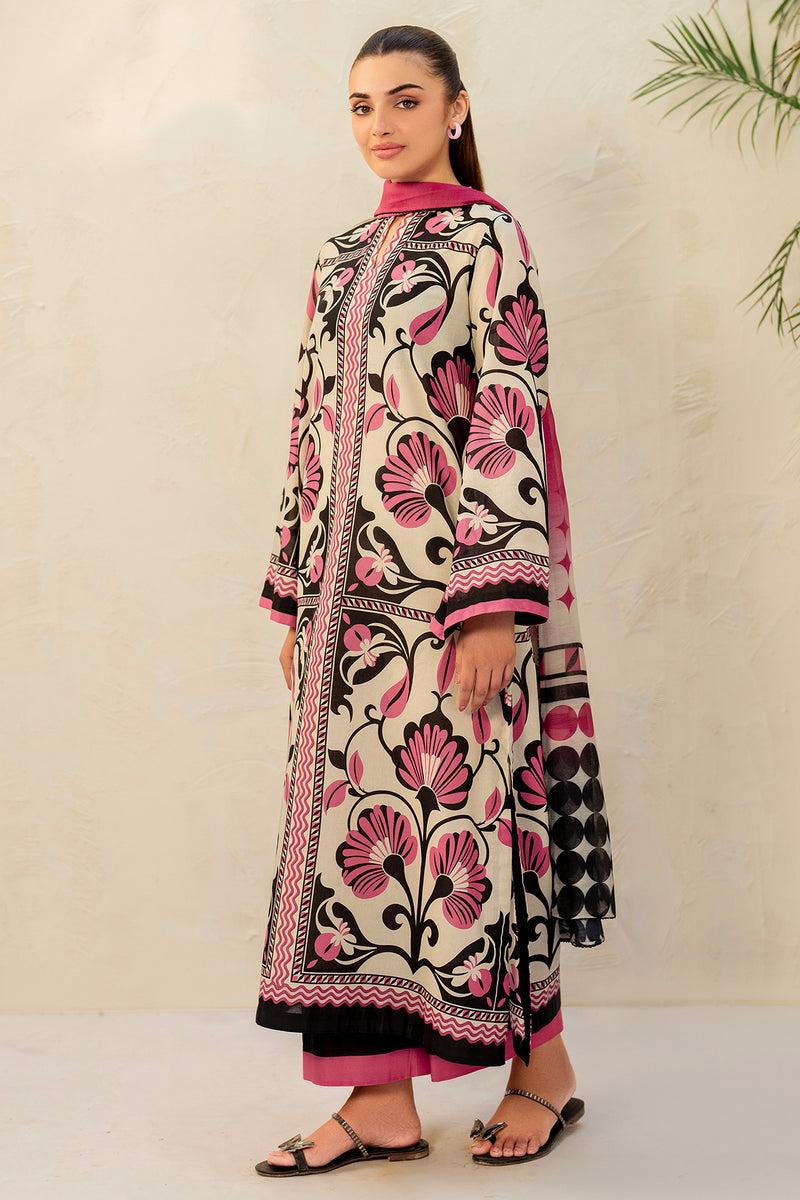 Digital Print 2Pc With Bell Bottom Swiss Lawn Suit