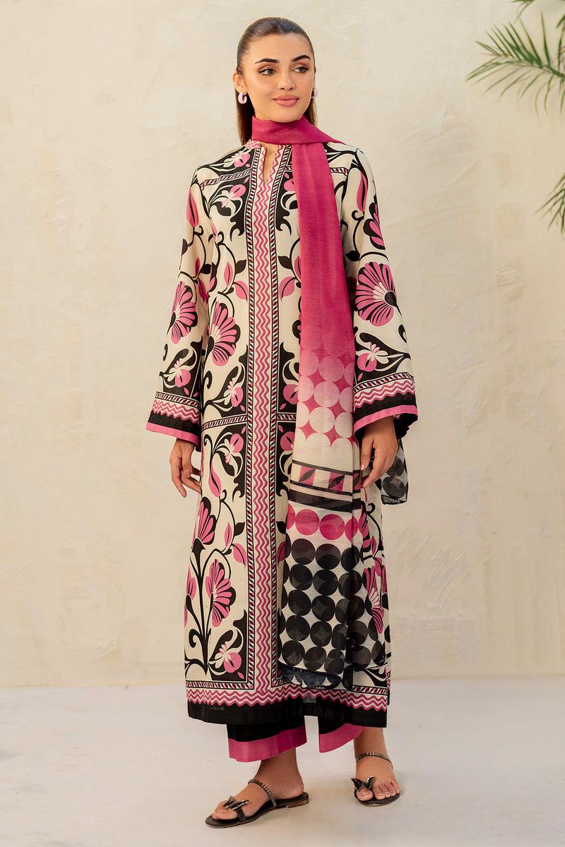Digital Print 2Pc With Bell Bottom Swiss Lawn Suit