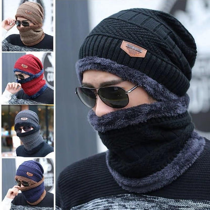 Winter Premium Fur-Lined Beanie & Neck Warmer Set