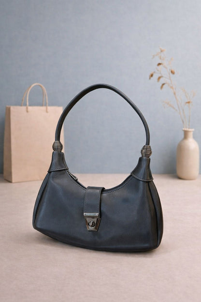 Half Moon Shoulder Bag for Women - Leather Crossbody Purse with Adjustable Strap