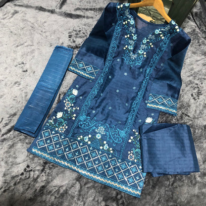 Eid Special Cotton 3PC Suit – Elegant Lounge Collection ✨