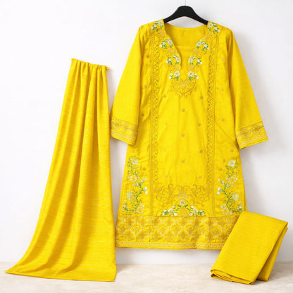 Eid Special Cotton 3PC Suit – Elegant Lounge Collection ✨