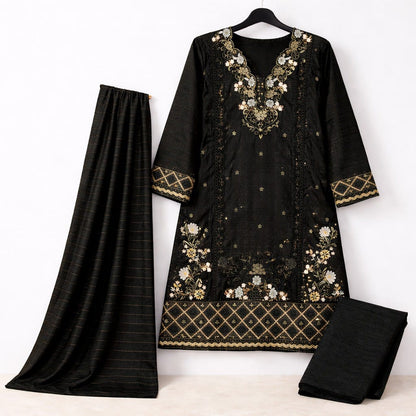 Eid Special Cotton 3PC Suit – Elegant Lounge Collection ✨