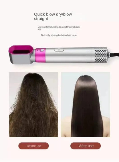 5-in-1 Hair Styler Tool – Hair Dryer, Curler, Straightener & Hot Air Comb Set